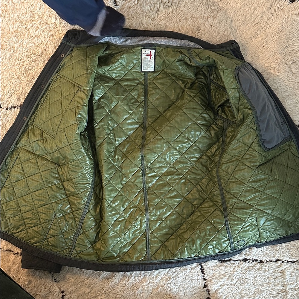 Relwen Quilted Insulated Tanker Jacket in charcoal - Picture 5 of 6
